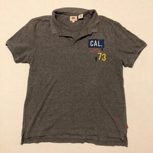 Levis Mens  Grey Size Large Polo Shirt Flaws